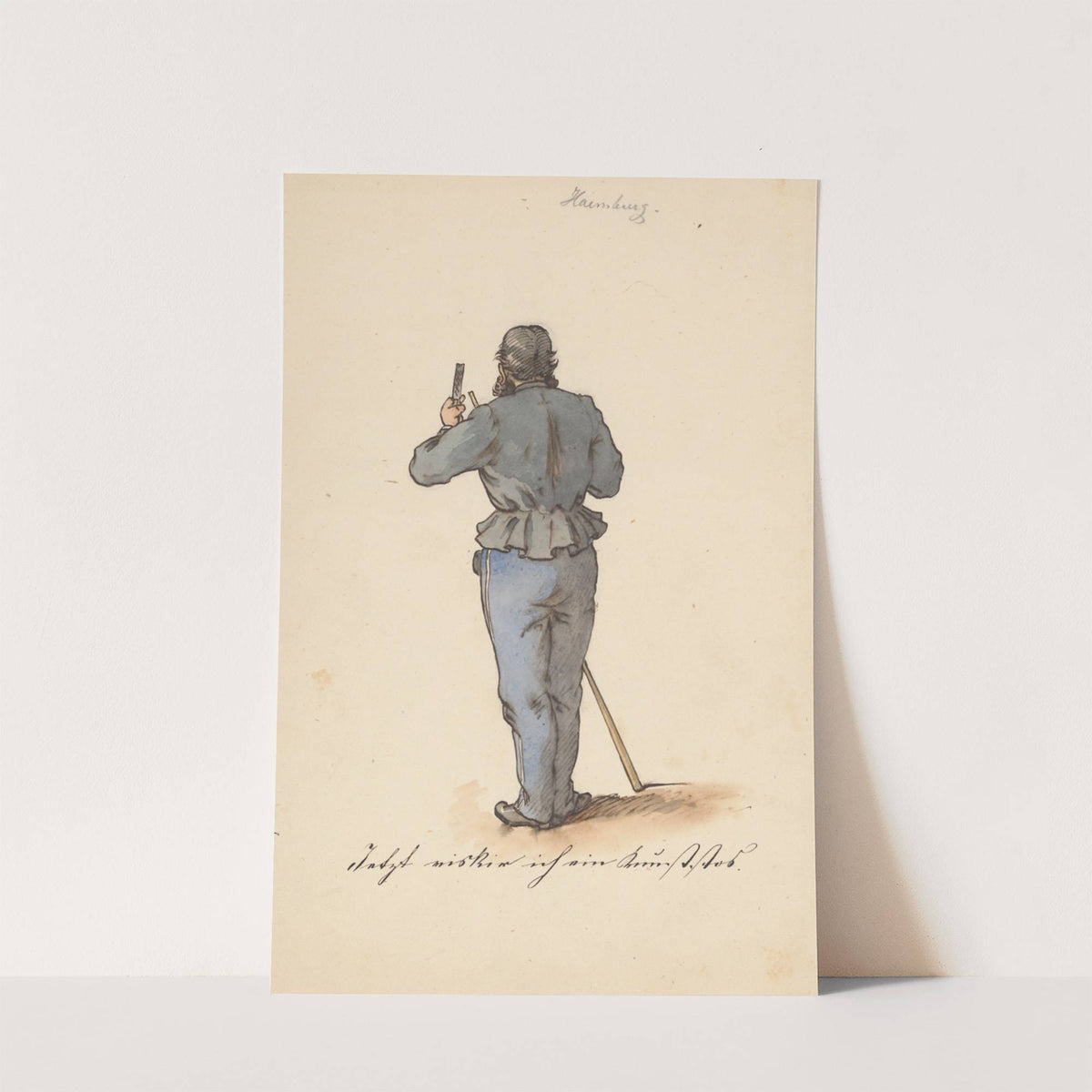 Standing Man from the Back by Friedrich Carl von Scheidlin
