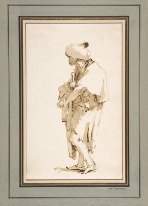 Standing Man in a Turban, Holding a Sword
