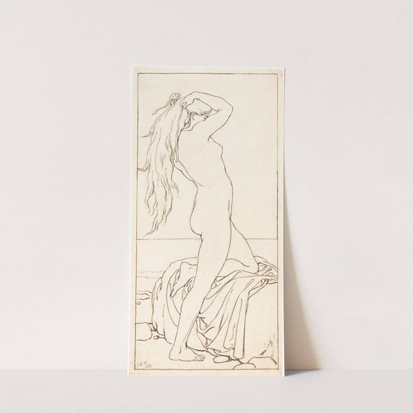 Standing Nude Binding Her Hair by John Watson Gordon
