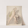 Standing Nude Man Supporting Fainting Female (Ludovisi Gaul in the Uffizi) by Thomas Rowlandson