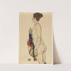 Standing Nude with a Patterned Robe (1917) by Egon Schiele