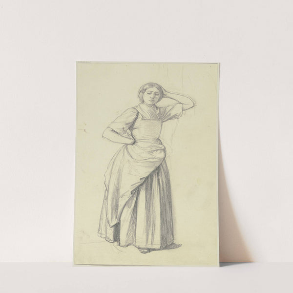 Standing peasant girl by Jakob Becker