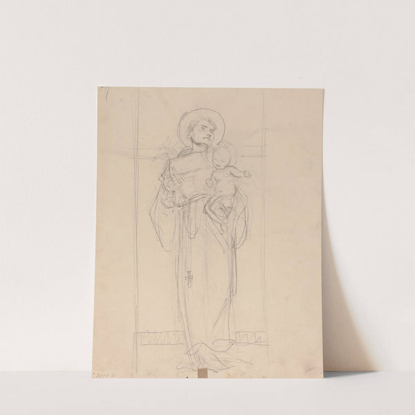 Standing Saint holding the Christ Child by Karel Vitezslav Masek