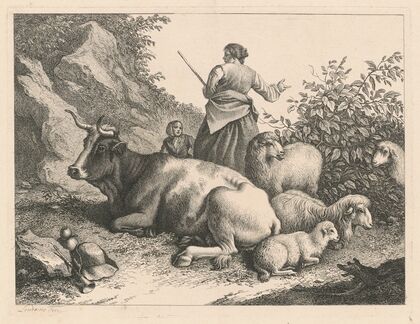 Standing Shepherdess with a Child