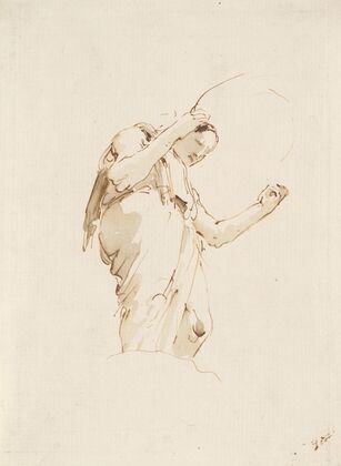 Standing Woman Holding a Hoop