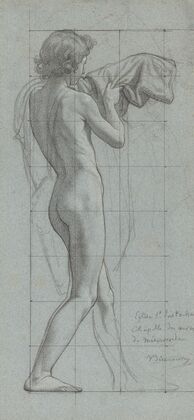 Standing Youth Turned to the Right, Pulling a Piece of Drapery over His Left Arm — size preview