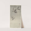 Starlings in the rain by Ohara Koson