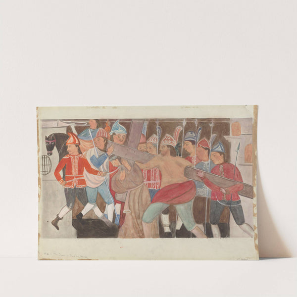 Station of the Cross No. 2 - The Cross is Laid on Jesus by William Herbert