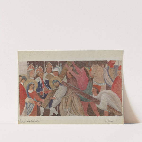 Station of the Cross No. 4 - Jesus Meets His Mother by William Herbert