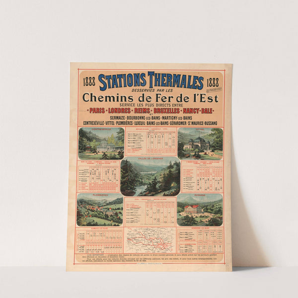Stations thermales desservies par les Chemins de fer de l&#8217;Est (1888) by Imp. Chaix