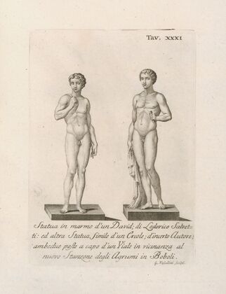 Statua in marmo d’un David; di Lodovico Salvetti