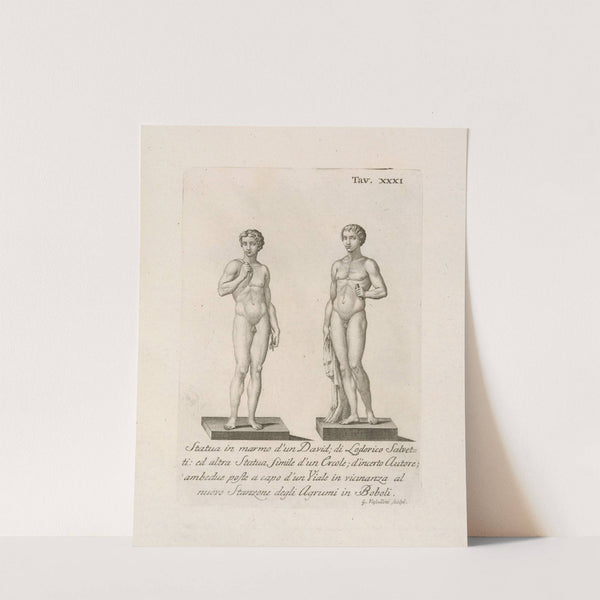Statua in marmo d&#039;un David; di Lodovico Salvetti by Gaetano Vascellini