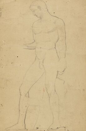 statue antique d’homme nu