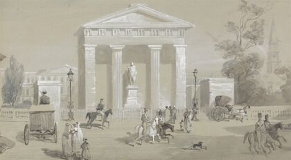 Statue of the Marquis of Hastings in Tank Square – Calcutta