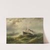 Steamboat In A Storm On The North Sea by Albert Rieger