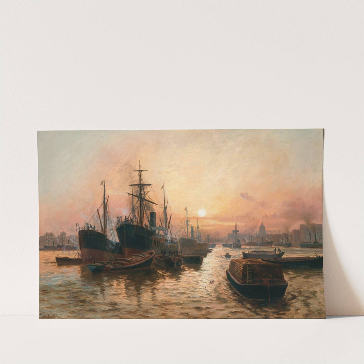 Steamboats in the Harbour of London by Charles John de Lacy