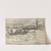 Steamer and boat by Friedrich Ernst Morgenstern