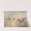 Steeplechasing; The Field Jumping Into and Out of a Lane by Henry Thomas Alken