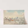 Steeplechasing; Three Riders Taking a Brook, Spectators on Right by Henry Thomas Alken