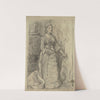 Stehende Dame im Rüschenkleid by Otto Scholderer