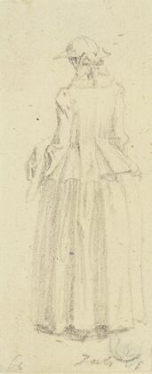 Stehende Frau in Rückenansicht