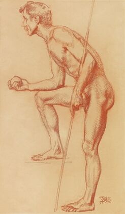Stehender Mann mit Apfel und Lanze (1919-1923)