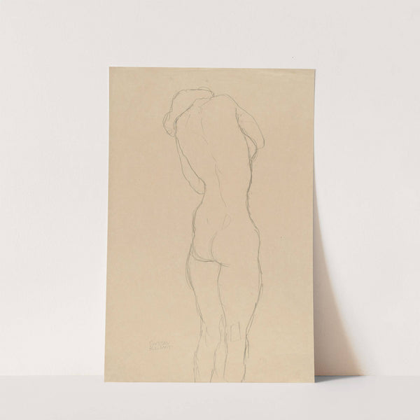 Stehender Rückenakt etwas nach rechts (1913) by Gustav Klimt