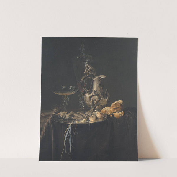 Still Life. Breakfast Piece With A Silver Jug by Willem van Aelst