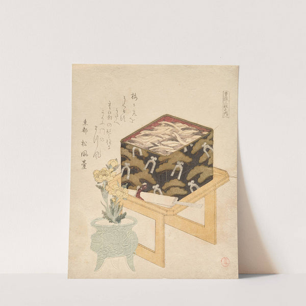 Still-life from the series of The Three Tiered-Box of Food by Kubo Shunman