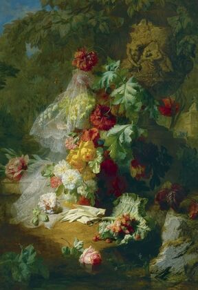 Still Life In A Park With An Urn Of Venus And Adonis