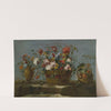 Still Life Of A Basket Of Flowers On A Rock Ledge, by The Pseudo-Guardi