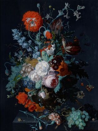 Still Life of Flowers and Fruit 