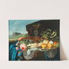 Still life of flowers and fruit by Maximilian Pfeiler