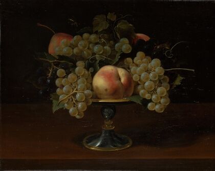 Still Life of Grapes and Peaches