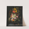 Still Life Of Roses, Carnations, Marigolds And Other Flowers With A Sunflower And Striped Grass by Maria van Oosterwijck