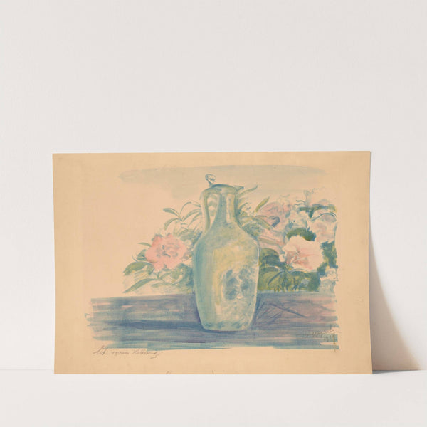 Still life with a jug and flowers (1916) by Leon Wyczółkowski