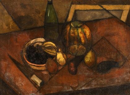 Still life with a melon and a knife (1913)
