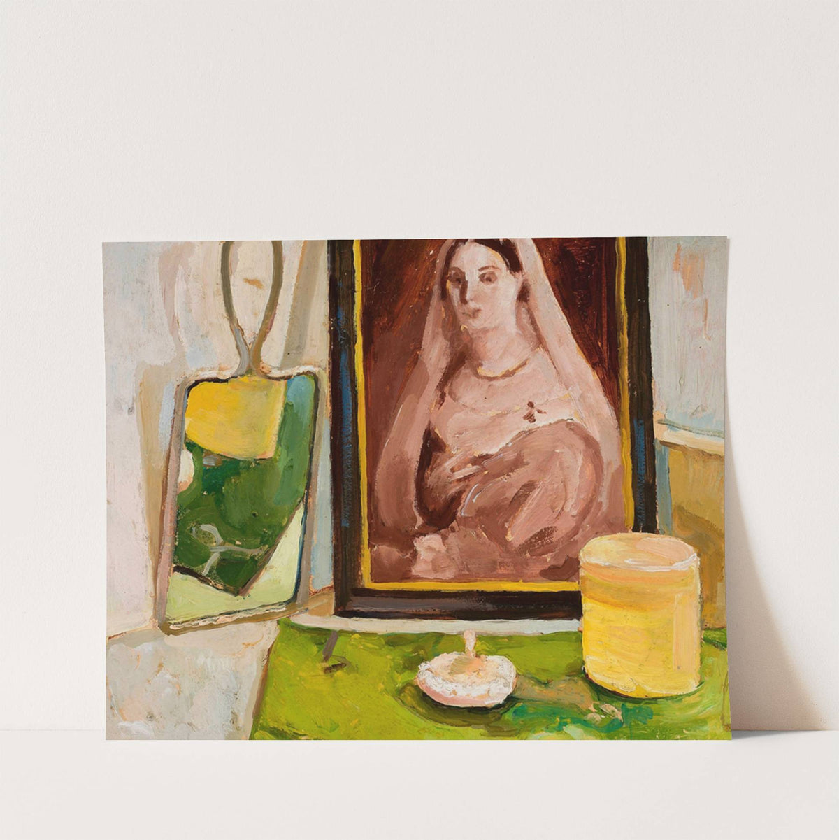 Still life with a portrait by Zygmunt Waliszewski