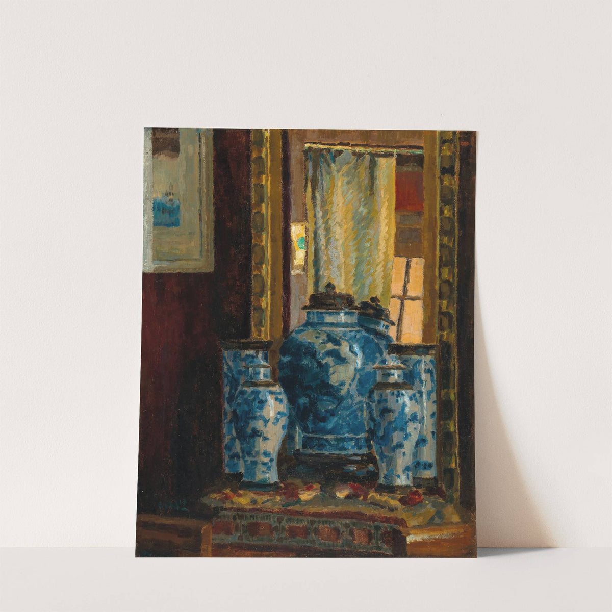Still Life with an Asian Vase and a Mirror by Karl Kahl