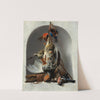 Still Life with Birds and Hunting Gear in a Niche (circa 1633) by Melchior d'''Hondecoeter