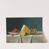Still Life with Cake,Lemon Strawberries and Glass by John Frederick Peto