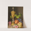 Still Life with Covered Goblet, Grapes, Apples and Asters by Andreas Lach