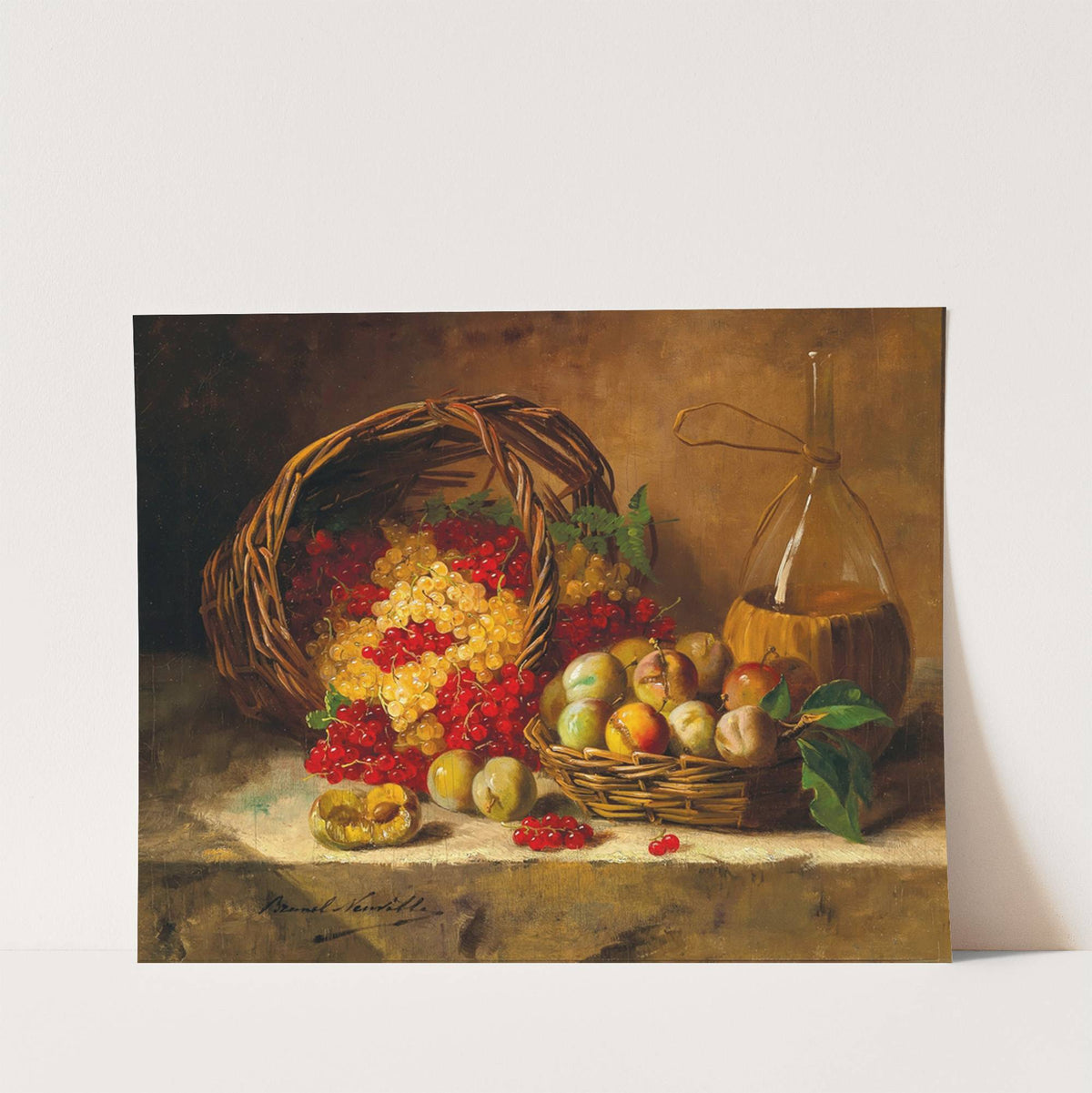 Still Life with Currants and Plums by Arthur-Alfred Brunel de Neuville