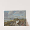 Still Life With Cuttle Fish, Plaice, Cod, Mussels And Other Fish On A Dune, A Church Across A River Estuary Beyond by Jan Van Kessel The Elder