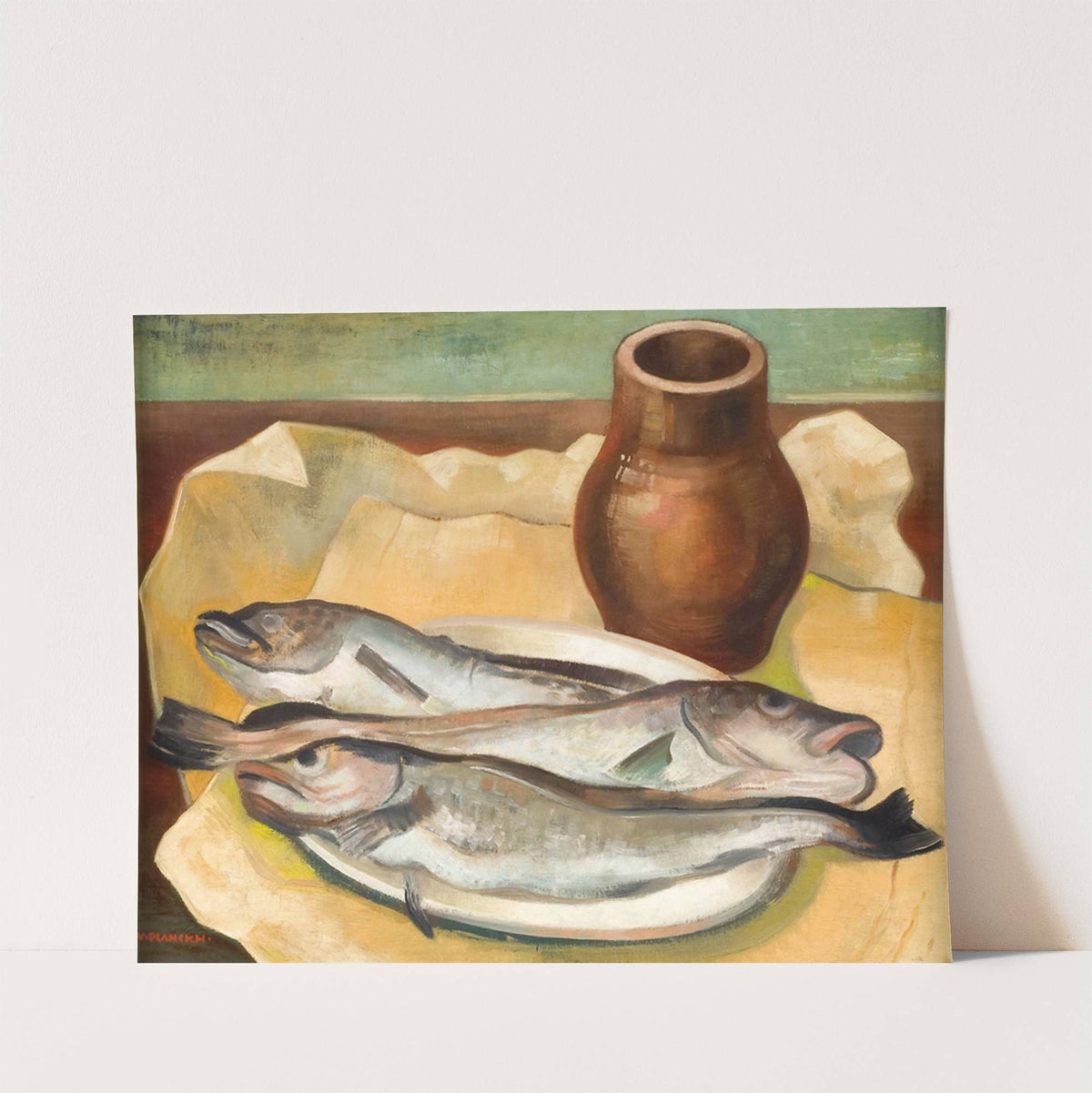 Still life with fish by Viktor Planckh