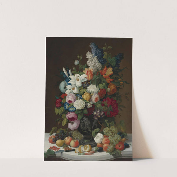 Still Life With Flowers And Fruit (1848) by Severin Roesen