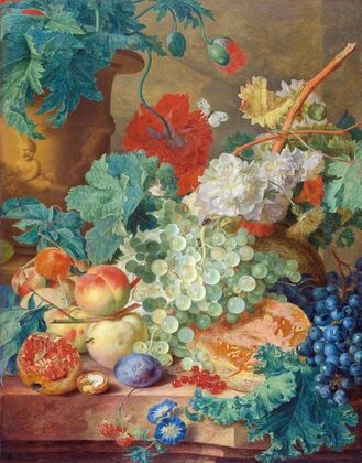 Still Life with Flowers and Fruit