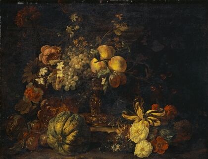 Still Life With Flowers And Fruit