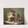 Still life with flowers and raspberries by Jean-Baptiste Robie