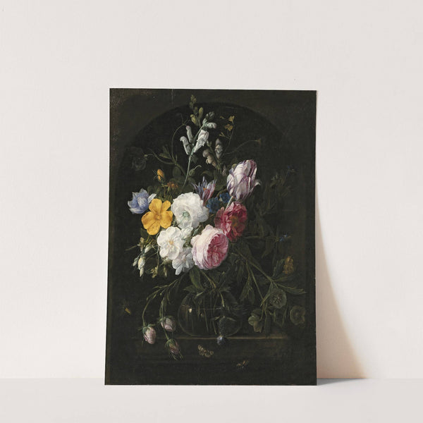 Still Life With Flowers In A Crystal Vase by Nicolaes Van Verendael